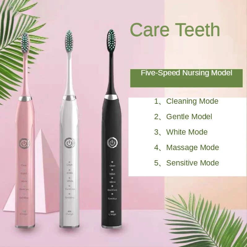 

Adult Couple Rechargeable Magnetic Levitation Electric Toothbrush Sonic Vibration Soft Hair Strong Cleaning Tartar Waterproof