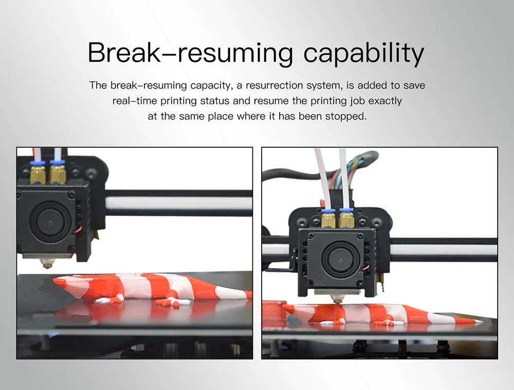 GEEETECH A20M 3d принтер с смешанной цветной печатью, интегрированная Строительная база и двойной экструдер дизайн и детектор нити