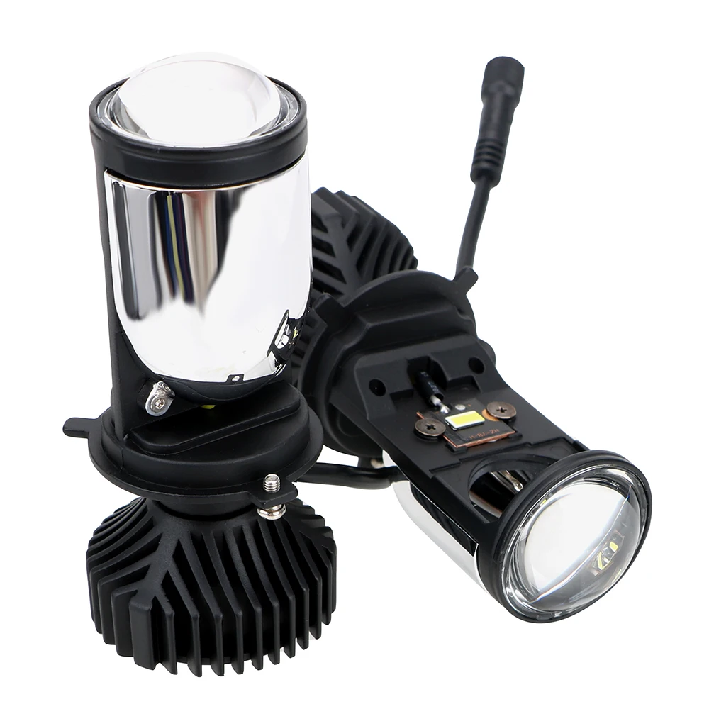 

Набор для конвертации автомобильных ламп Hi/Lo, светильник с головкой луча 90 Вт/пара H4, светодиодный, мини-объектив для проектора Canbus H4, светодиодный, автомобильная светильник, лампа