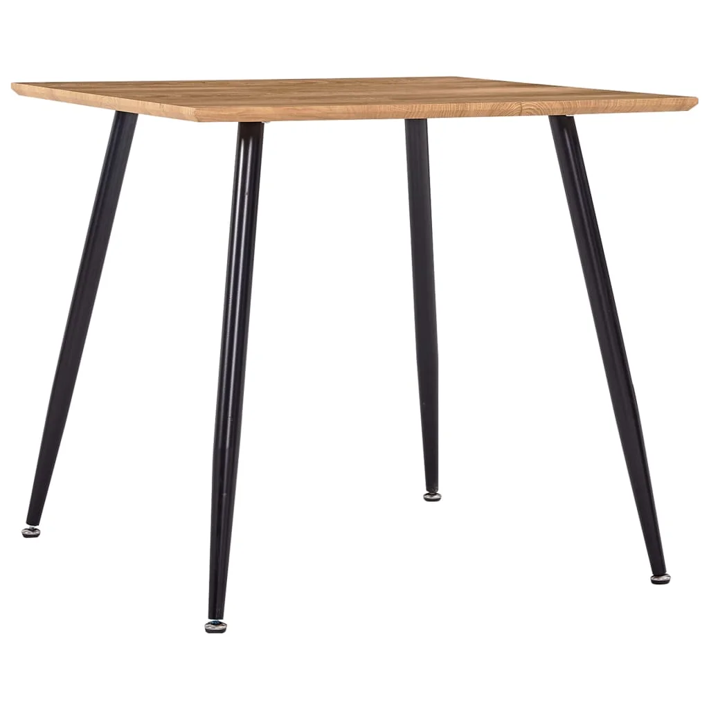 

Dining Table Oak and Black 31.7"x31.7"x28.7" MDF