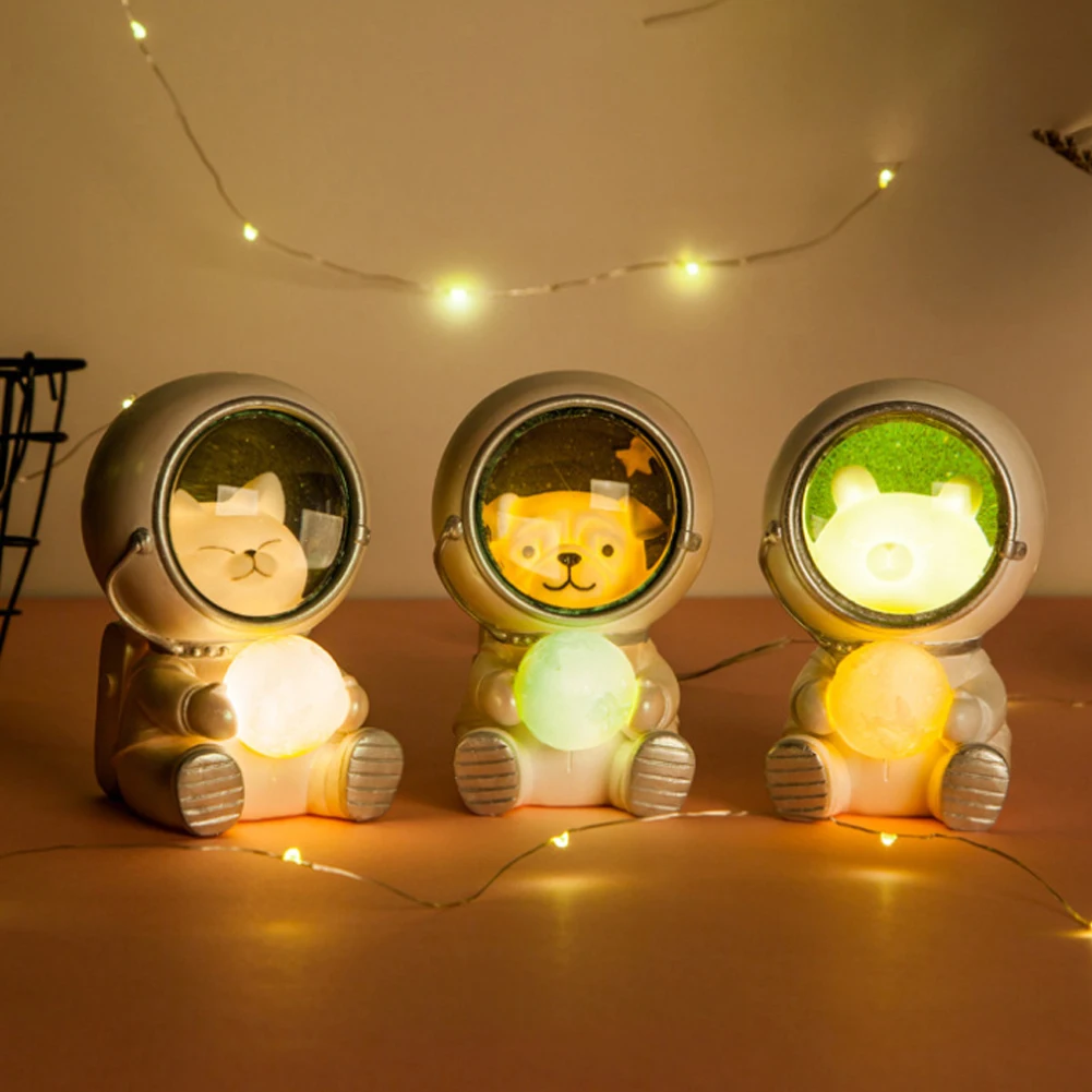 

Creative Cute Galaxy Guardian Pet Astronaut Night Light Personality Bedroom Decoration Lights Star Light Kids Toys Birthday Gift