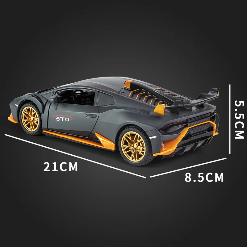 1:24 Lambos Huracan STO модель спортивного автомобиля литый под давлением звук Супер