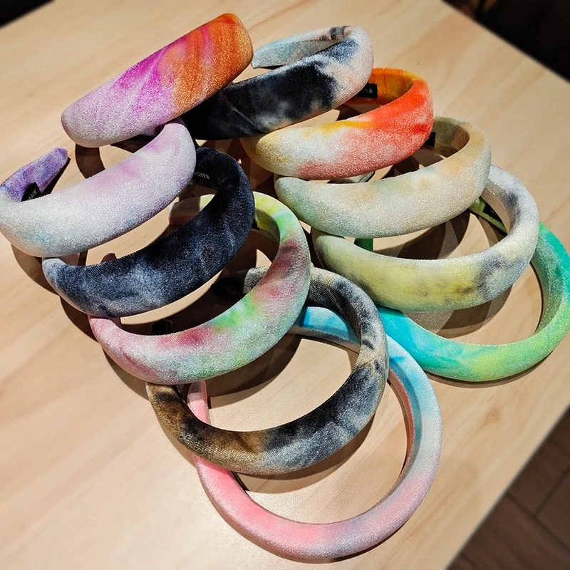 

Оптовая продажа; Женская бархатная повязка на голову для девочек Цвет головной убор с принтом женские шпильки для волос ins Крест повязки на ...