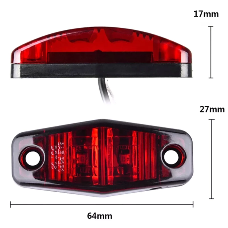 

LED Trailer Marker Lights Waterproof LightsRectangular Universal Side Marker Lights for Trucks RVs SUV Boat Etc 10