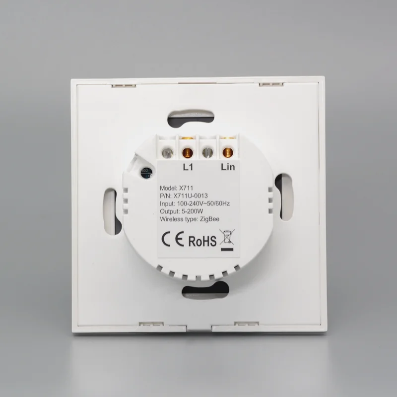 Умный сенсорный выключатель Zigbee стеклянная настенная панель без нейтрального