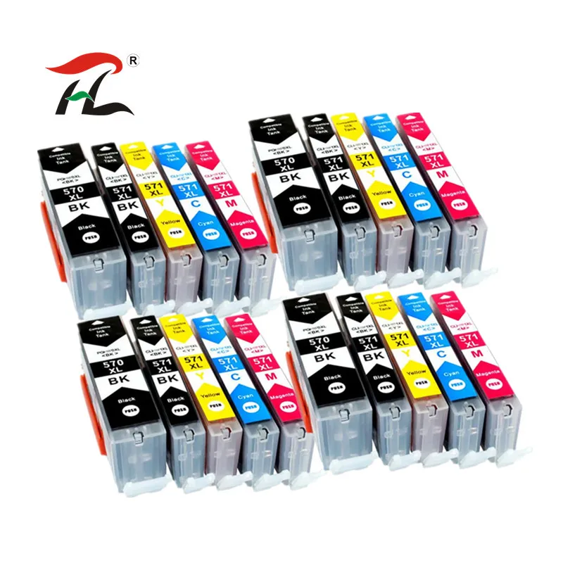 Pgi-570xl PGI570 570xl PGI-570 CLI-571 совместимый чернильный картридж для принтера Canon принтерам PIXMA MG5750 MG5751 MG5752 MG5753 MG6850 принтер