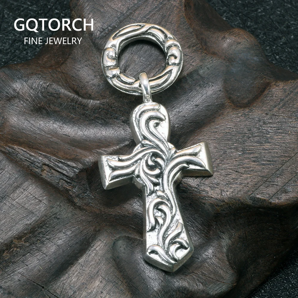 Подвеска в виде креста из стерлингового серебра 925 пробы для мужчин и женщин