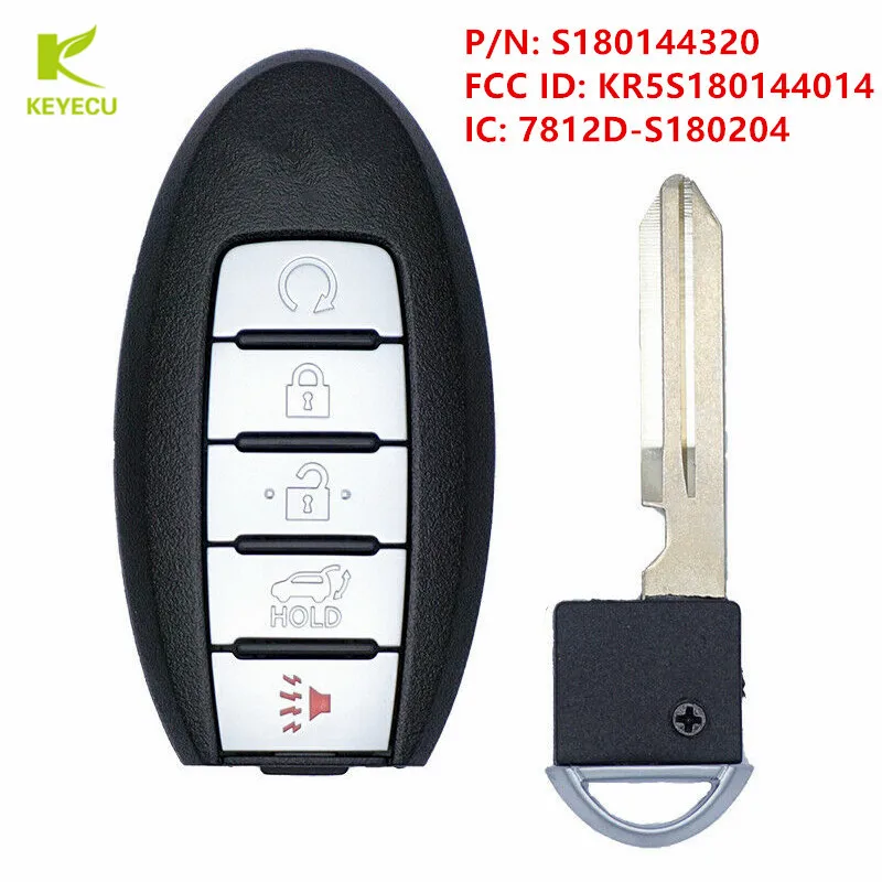 KEYECU сменный смарт-ключ Бесконтактный дистанционный брелок 5 кнопок для INFINITI 2016 2017