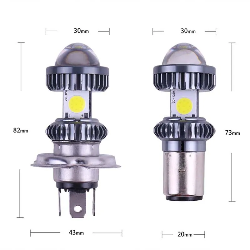 1 шт. Новинка Canbus H4 Hi-Lo beam BA20D супер яркие фары для мотоцикла 12-96 в противотуманные