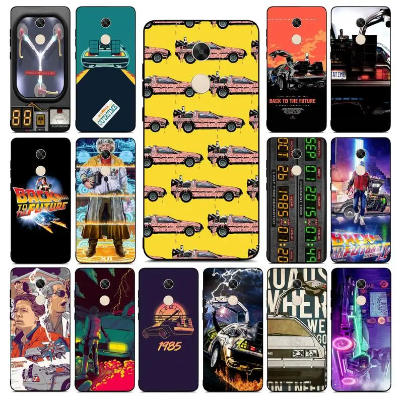 

YNDFCMB Back to the Future DeLorean Time Machine Phone Case for RedMi note 4 5 7 8 9 pro 8T 5A 4X case