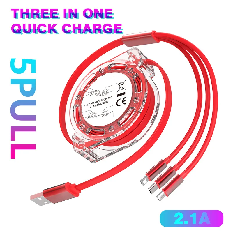 

3 в 1 кабель USB C для IPhone 12 13 зарядное устройство Micro USB Тип C Быстрая зарядка для Macbook Samsung Xiaomi Huawei зарядный кабель 2,1 A