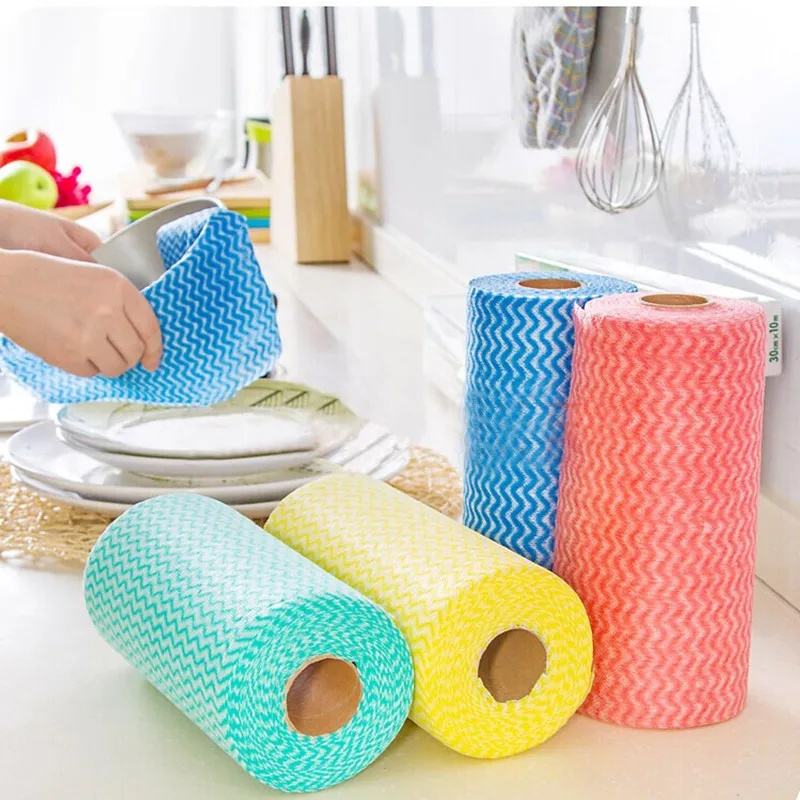 1 рулон одноразовых салфеток Кухня анти-смазка для протирки ветоши эффективный