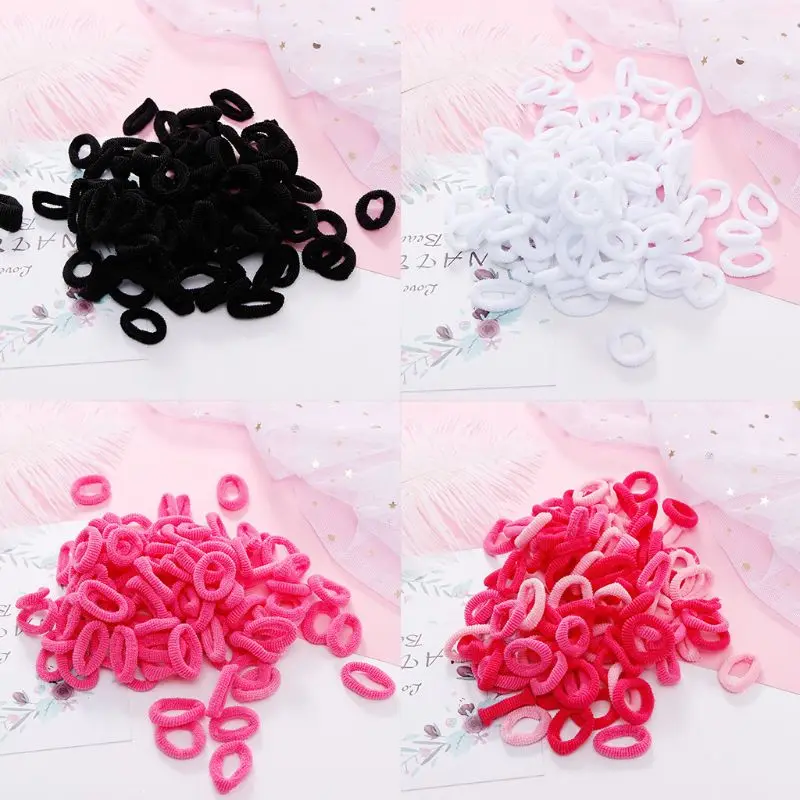 100 шт. разноцветные резинки для полотенец в Корейском стиле девочек эластичная