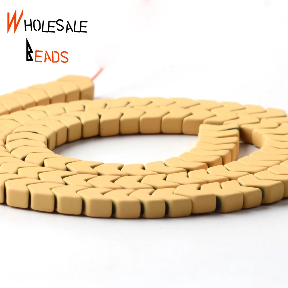 

6x3mm Natural Stone Orange Rubber Arrow Hematite Round Spacer Loose Beads For DIY Jewelry Making Necklace Bracelet Accessories