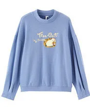 INMAN Autumn New Arrival Cotton Blending O-neck Fashion Cute Print Loose All Matched Women Sweatshirts