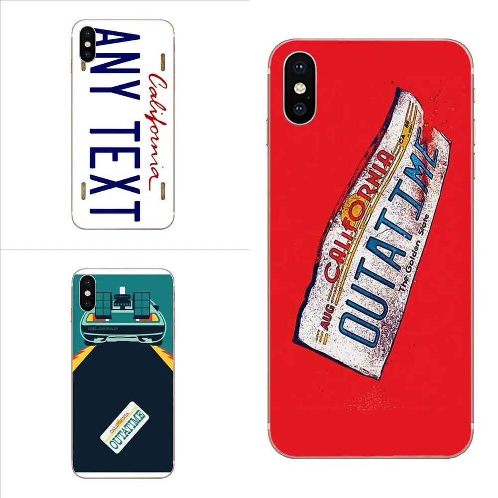 California Outatime номерной знак Bttf для Sony Xperia XZS XA1 L1 XA X Z Z1 Z2 Z3 Z4 Z5 XZ1 Compact E5 XZ Premium | Мобильные
