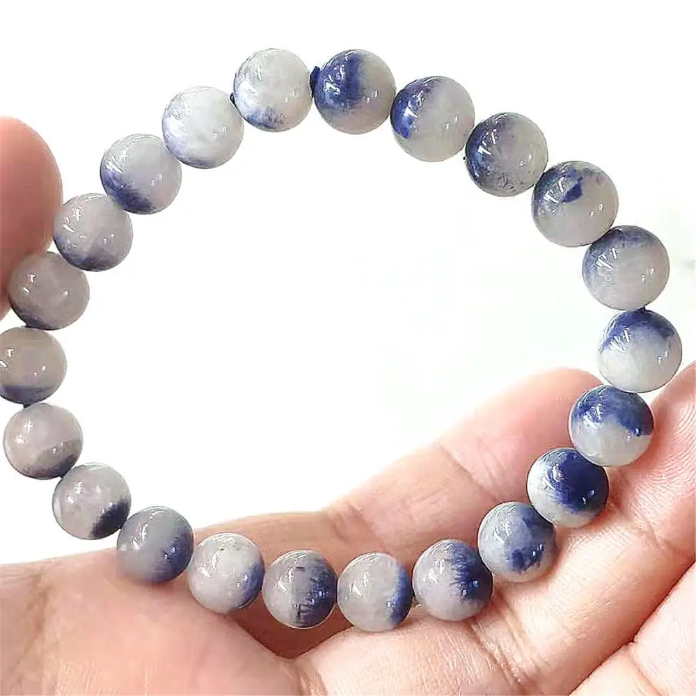 8 5 мм натуральный синий Дюмортьерит Рутиловый Кварц Браслет с украшением в виде