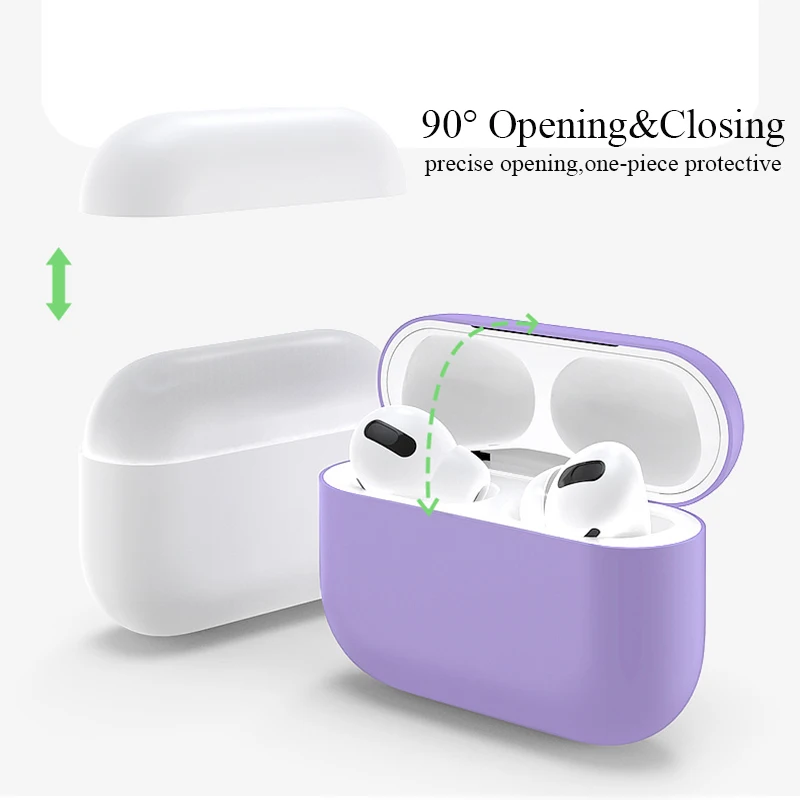 Жидкий силиконовый чехол для Airpods Pro Чехол 1:1 ультра тонкий Apple 3 коробка