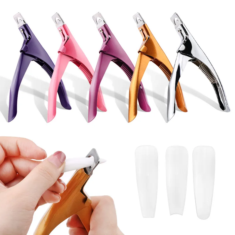 

Professional Nail Art Clipper Cutter Uv Gel False Nail Tips Edge Cutters Stainless Steel U One Word Clippers Manicure Tool