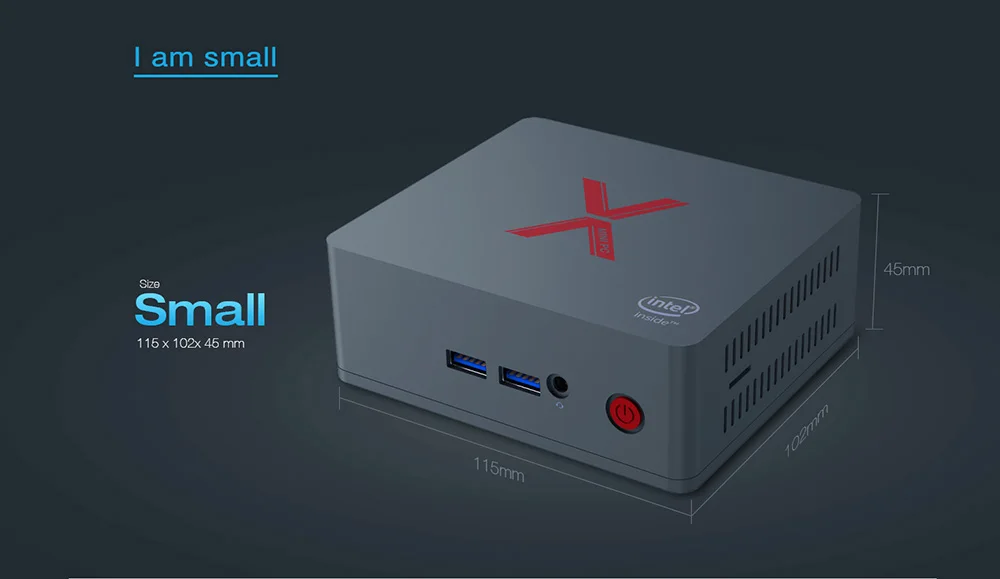 Beelink BT3-X Мини ПК Windows 10 Intel Apollo Lake J3355 Intel graphics 500 2,4 ГГц+ 5,8 ггц WiFi 1000 Мбит/с 4 x USB3.0 BT4.0