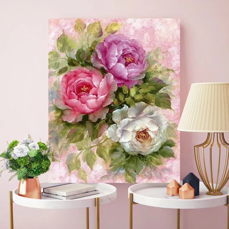 Diy разрисовка по цифровым картинкам цветочное искусство креативная ручная