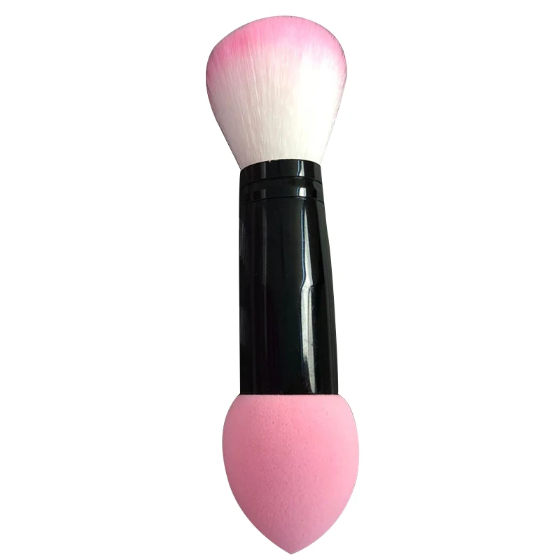 

1 шт. профессиональная румяна кисти нейлон макияж кисти две головки косметические инструменты с губкой