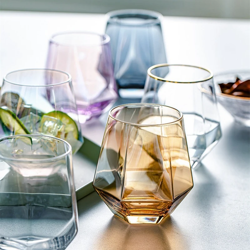 Алмазное стекло креативная индивидуальность шестисторонняя стеклянная чашка с