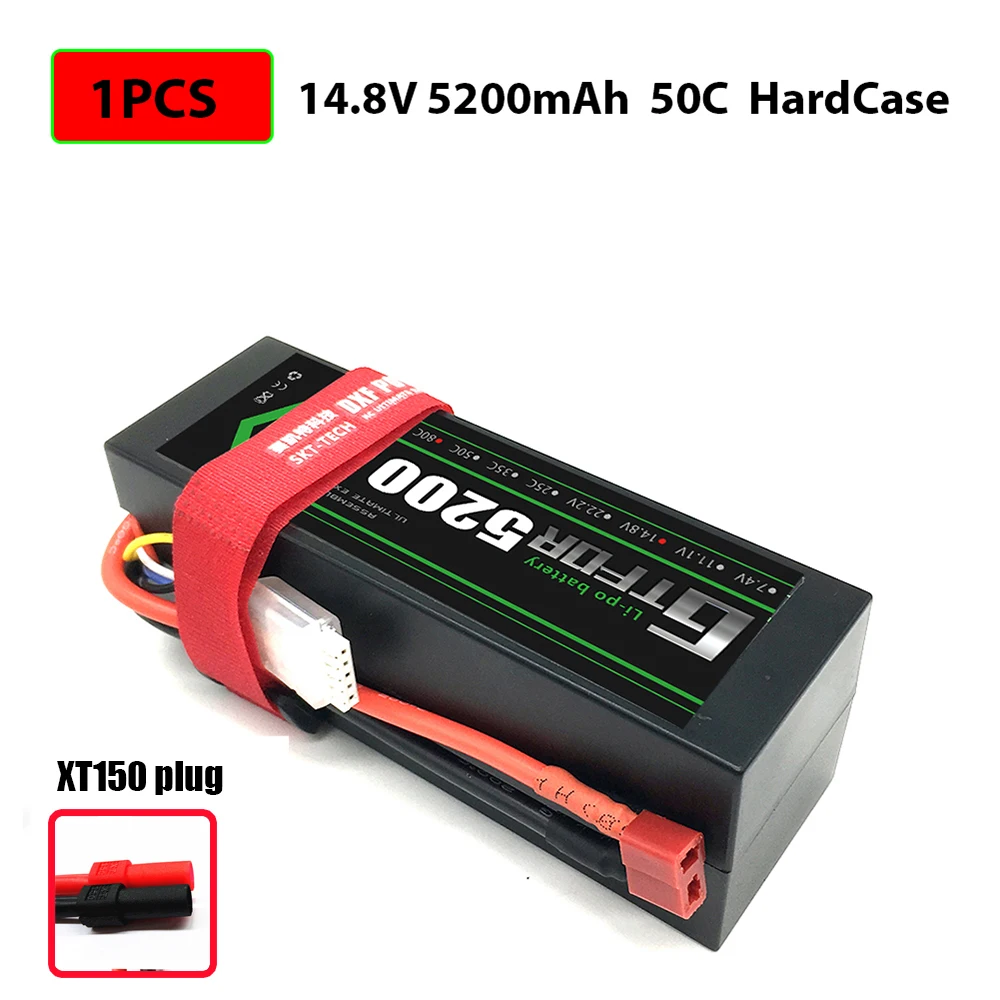 1PCS5200HARDXT150 2S 3S 4S 5200mAh 6000mAh 7000MAH 7,4 V 11,1 V 14,8 V 50C 60C 100C 120C GTFDR Lipo батарея для X-MAXX E-REVO RC автомобилей Лодка Дрон - Цвет: 1PCS5200HARDXT150
