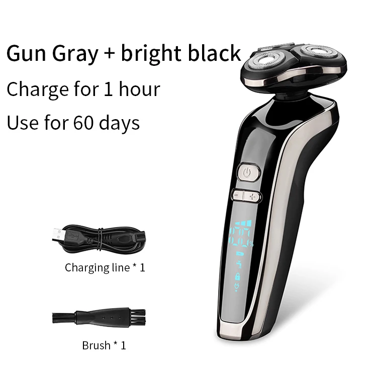 

Amazon hot sale 4-in -1 face hair remover USB multi-function waterproof Rotary Shaver beard nose trimmer men's electric shaver