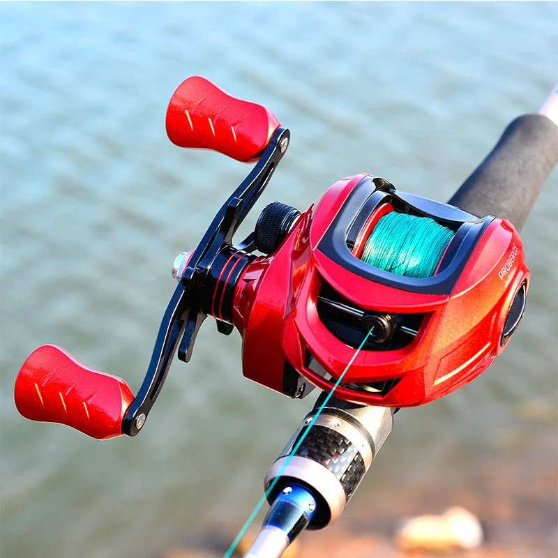 

Baitcasting Reel 7.2:1 Gear Ratio Reel Freshwater Aluminum Spool 10 KG Max Drag Fishing Reel 12 Magnetic Brake System Pesca