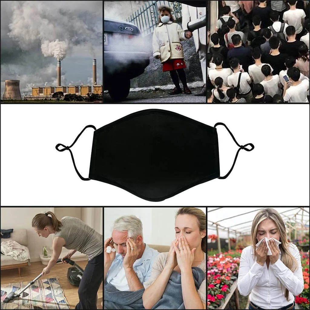 Маска для лица многоразовая моющаяся с активированным углем 1 шт. | Тематическая