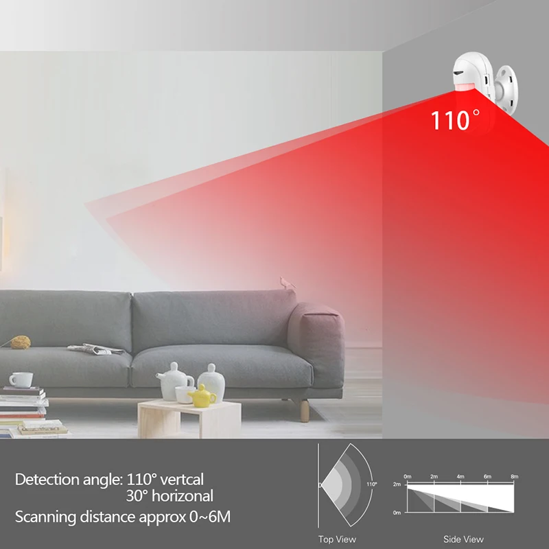 

WiFi Wireless Siren Home Security WiFi Alarm Smart Siren Tuya Compatible with Alexa/Google Home EU Plug