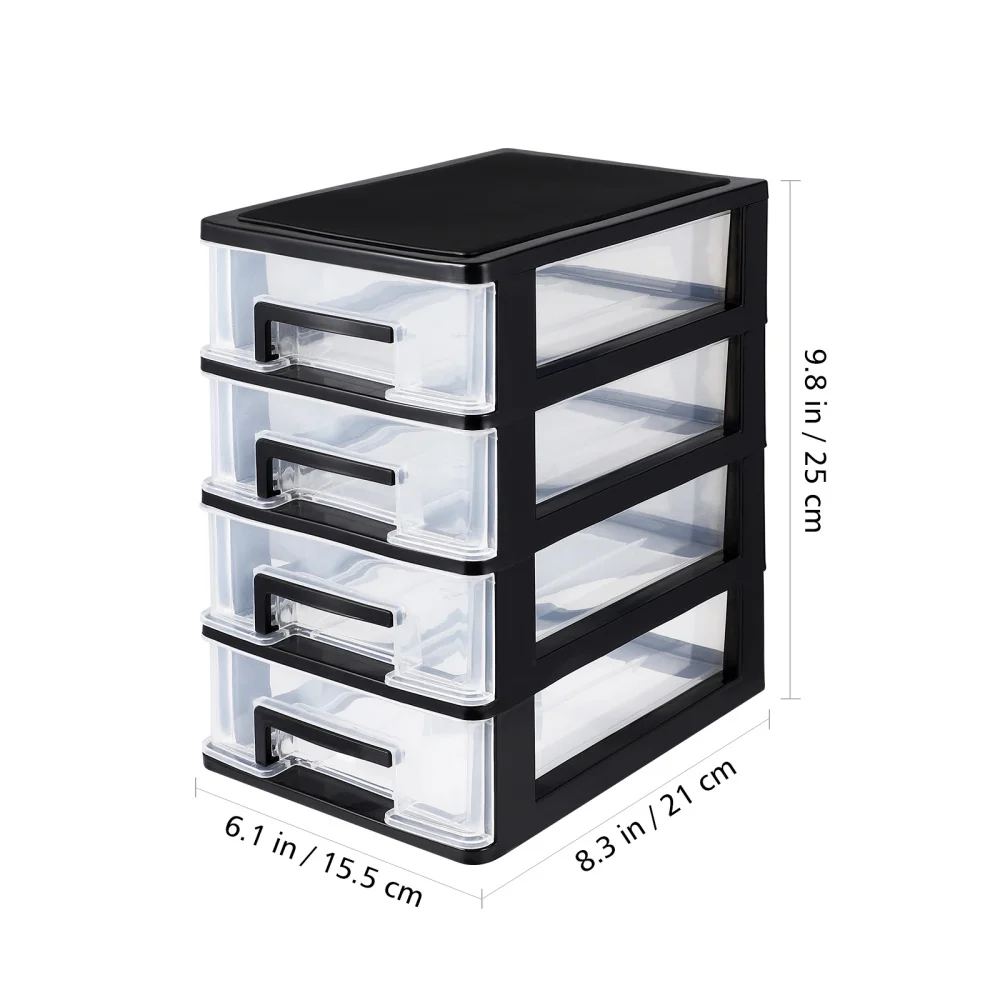 

Vosarea Four-layer Storage Cabinet Drawer Type Closet Portable Multifunction Dustproof Storage Rack Organizer Furniture
