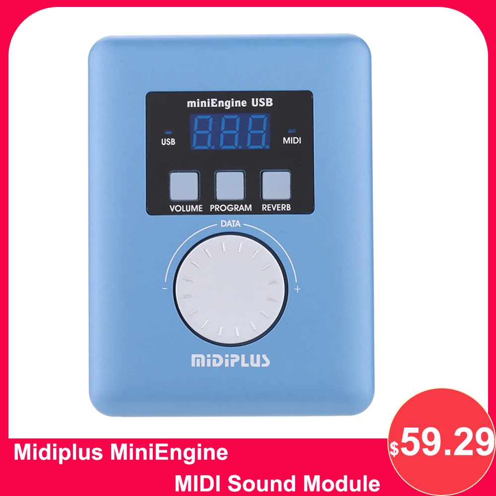 Средний звуковой модуль Midiplus MiniEngine, средний генератор общего назначения 128, стандартный тон GM, встроенная перезаряжаемая литиевая батарея 2500 мАч - изображение