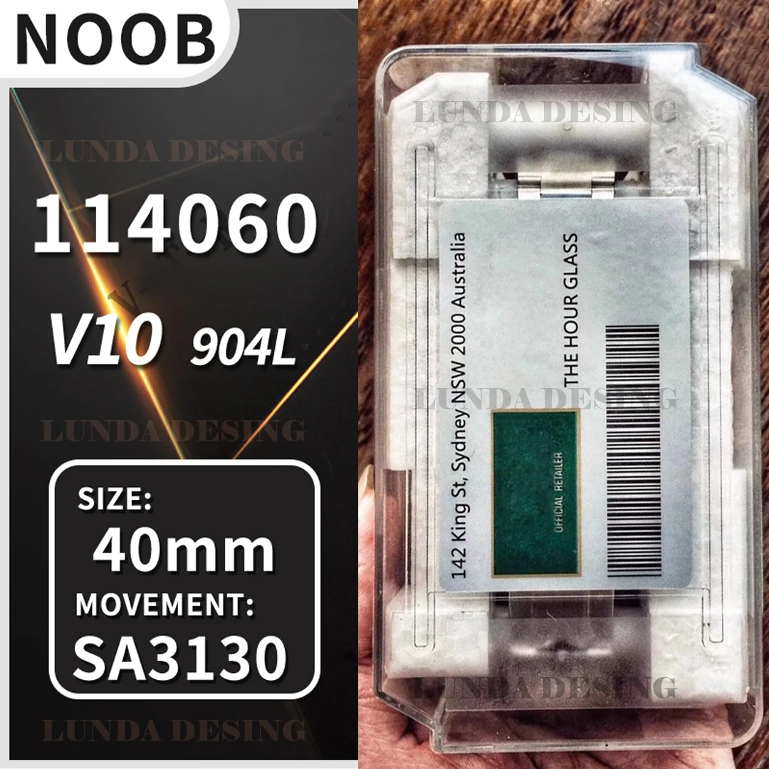 

Noob 3130 Men's Mechanical Watch 114060 Ceramic Case 1:1 Best 904L Stainless Steel Bracelet V10 AAA Watch