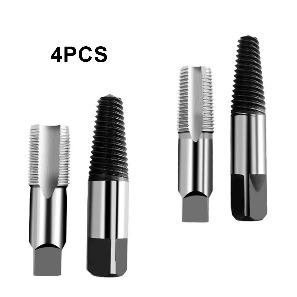 

4PCS Screw Extractor Set Damaged Spiral Screws Remover Heavy Duty Broken Bolts Puller 1/2 3/4 Inch Broken Bolt Remover New