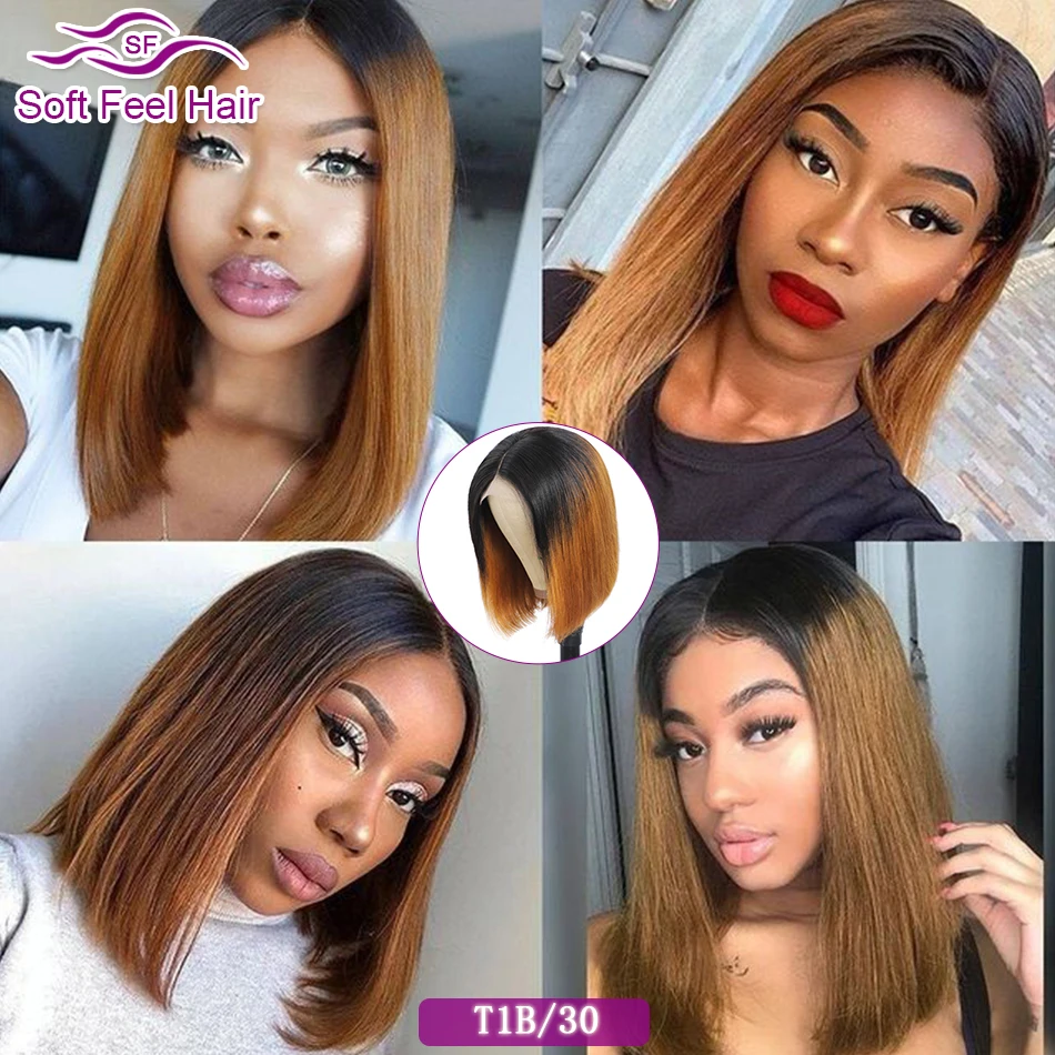 13x4 HD Lace Frontal Wigs Blonde BOB Wig 4x4 Lace Closure Wig Human Hair Brazilian Straight Lace Front Wig 250% Soft Feel Hair