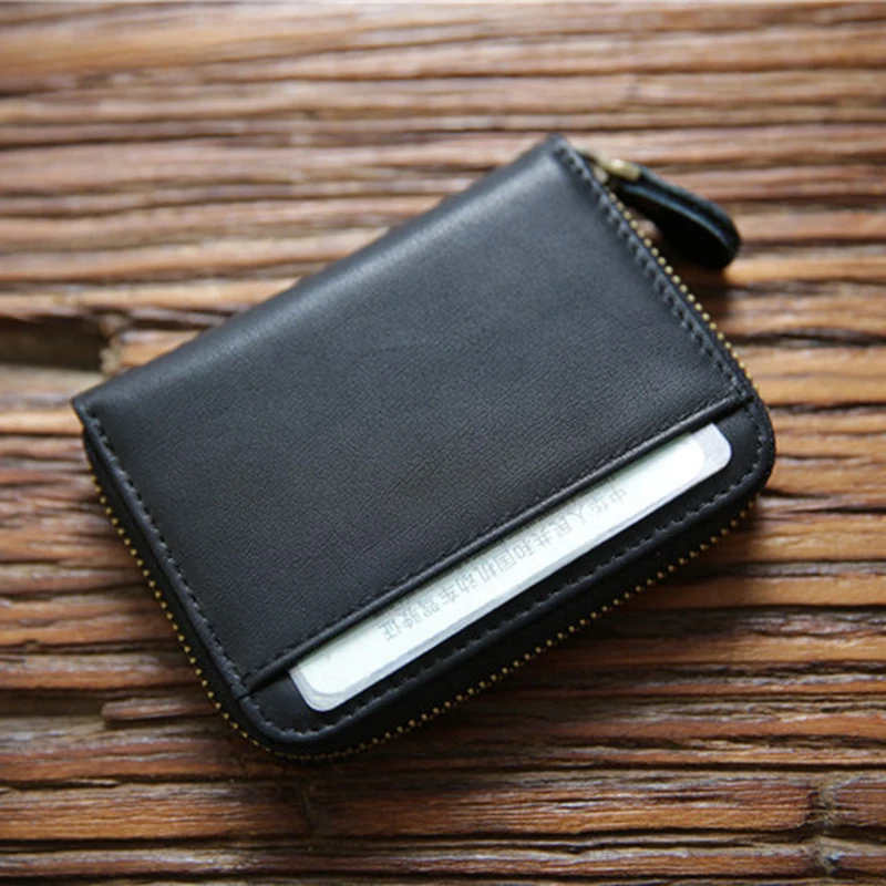 Мужской кошелек из 100% натуральной кожи винтажные мужские короткие кошельки