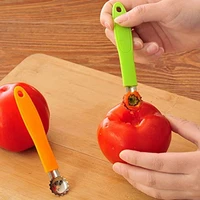 2 pcsset of tomato stalk remover strawberry husking machine spoon separator fruit and vegetable kitchen gadgets aid accessories
