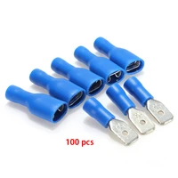 100pcs blue female male insulated electrical crimp terminal connectors