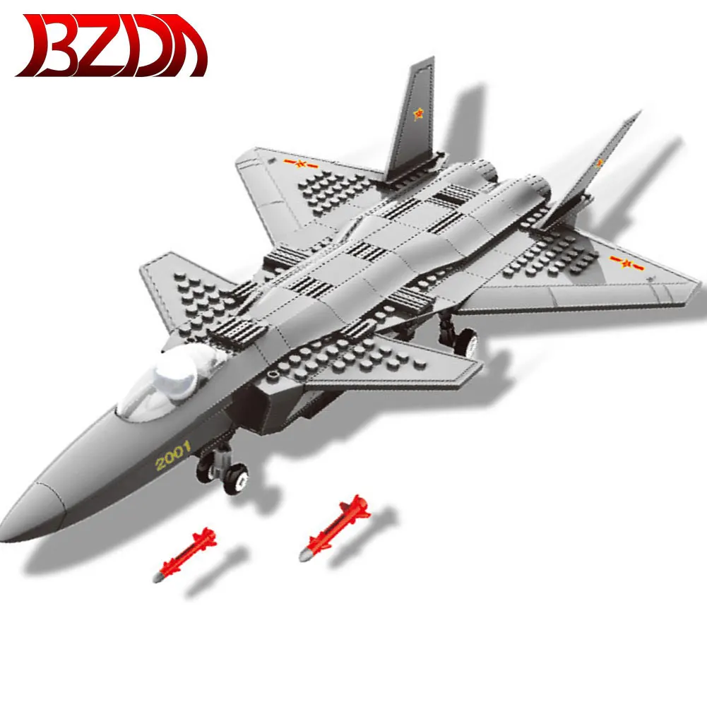 

Конструктор BZDA военный J20 тяжелый стелс истребитель самолёт Вертолет Самолет вооруженный Солдат модель кирпичи для детей игрушка подарок