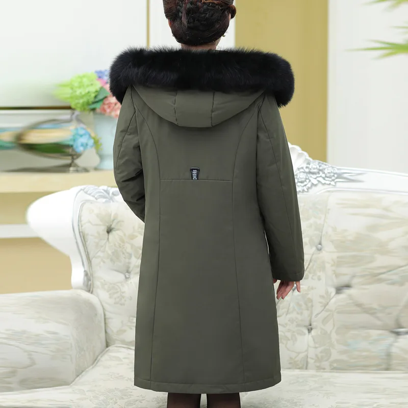 Пуховик женский средней длины верхняя одежда в Корейском стиле с перьями и