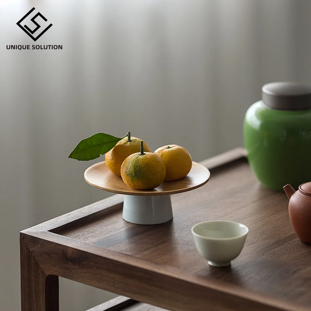 Деревянный поднос для торта фруктовая подставка десерта украшения стола