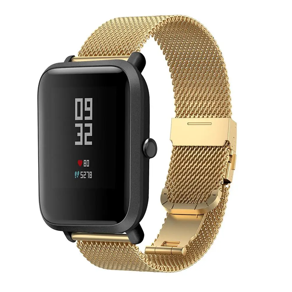 Ремешок с пряжкой для часов из нержавеющей стали ремешок для Xiaomi Band для Huami Band Amazfit Bip BIT Lite Youth Smart Watch