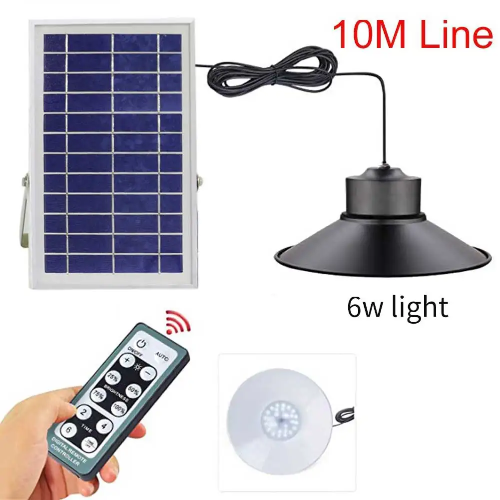 

Indoor Solar Powered Waterproof Shed Light Remote Control Led With Timer Two Modes Garden Hanging Barn Chicken Coop ABS
