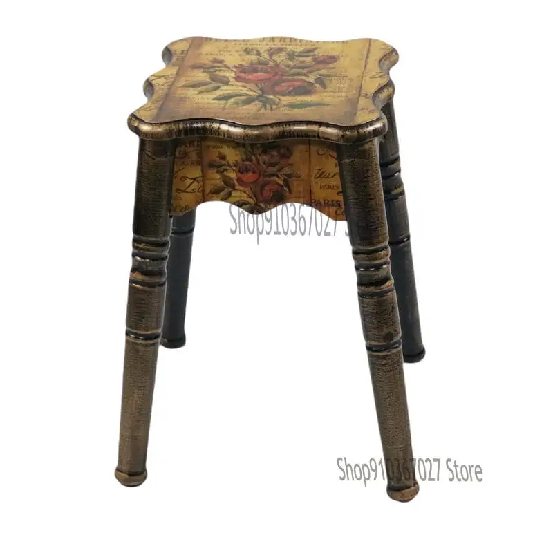 European-style Solid Wood Fashion Creative Dining Table Stool Chair Modern Bench Nordic Complete Living Room |