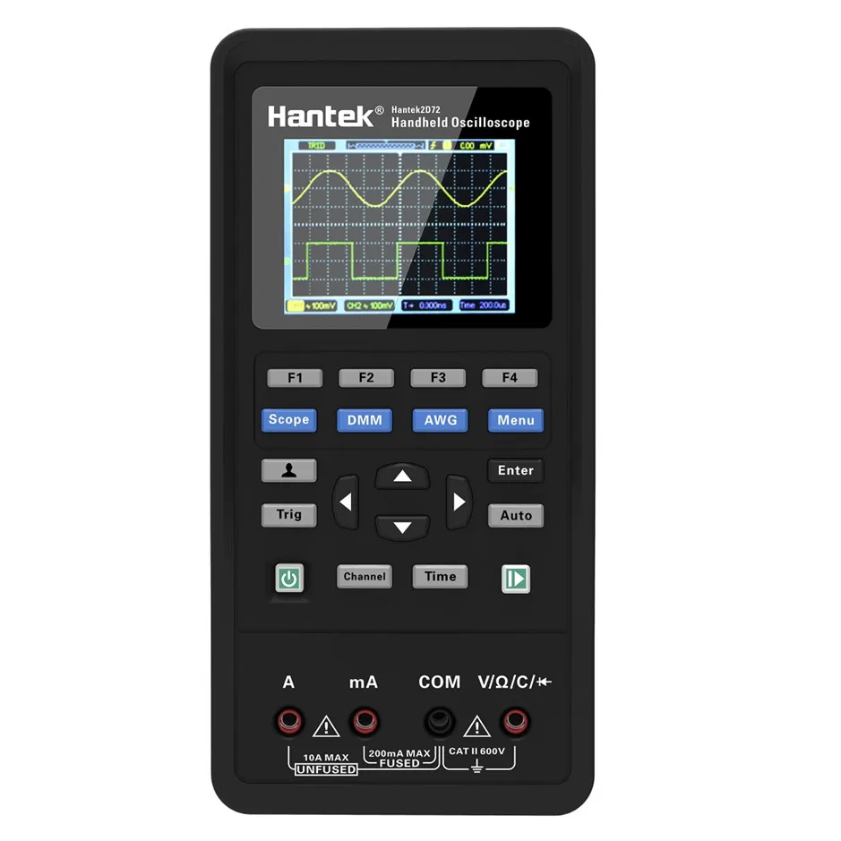 

Hantek 3in1 2D72 250MSa/S Digital Oscilloscope Waveform Generator Multimeter USB Portable 2 Channel 40mhz 70mhz Multifunction