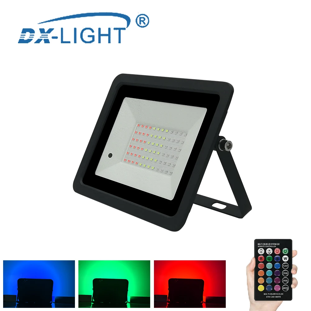 Светодиодный RGB прожектор 10 В/220 В уличный Точечный светильник 20 Вт 30 50 100