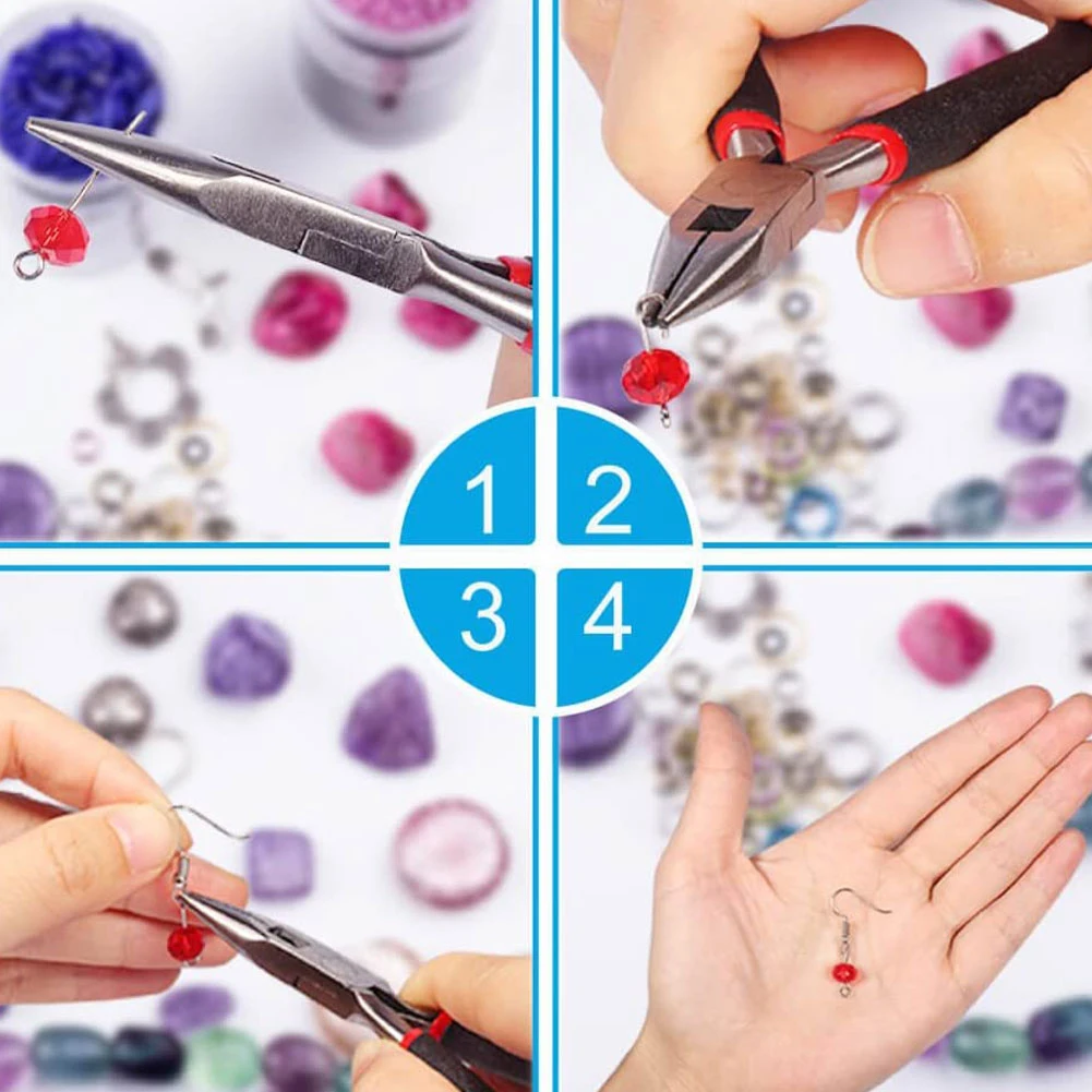 

Sewing Kit DIY Beaded Material Jewelry Making Supplies Kit With Jewelry Wires And Findings For Gem Repair Beading Party Gifts