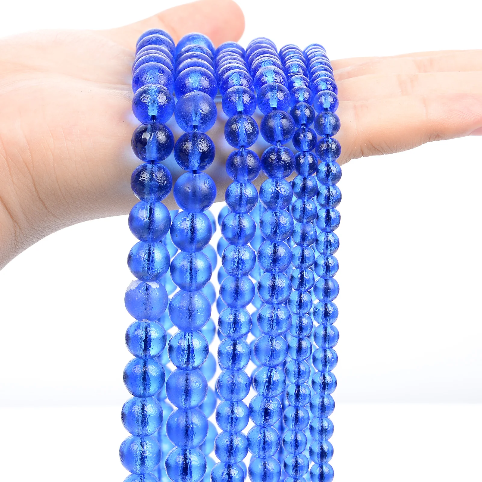 Матовые матовые бусины из натурального камня Королевский Синий Чешский метеорит